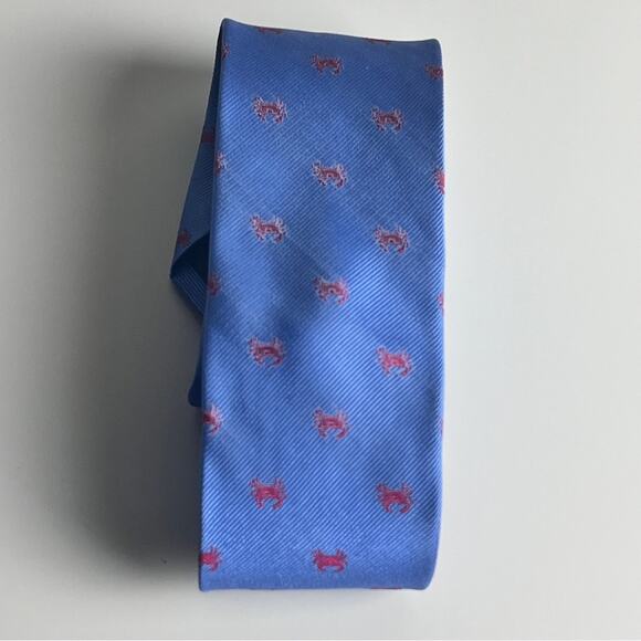 J.Crew Men’s Crab Seafood Preppy Print Tie New With Tag - Picture 1 of 8